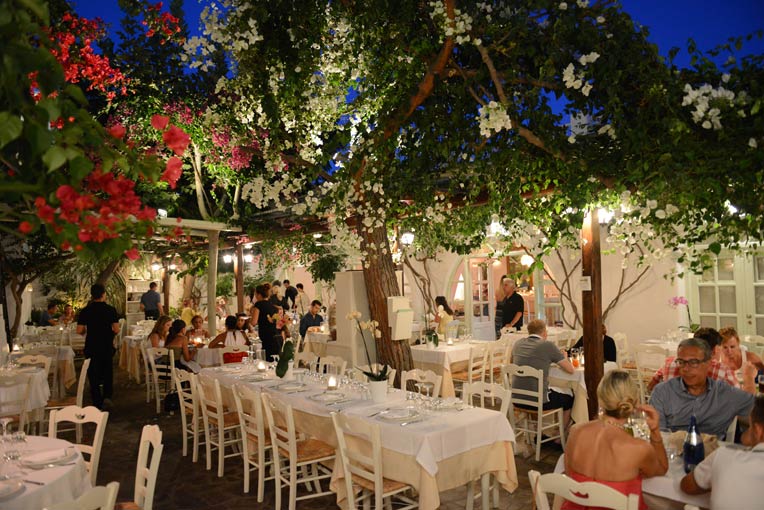 Avra Restaurant in Mykonos, Greece